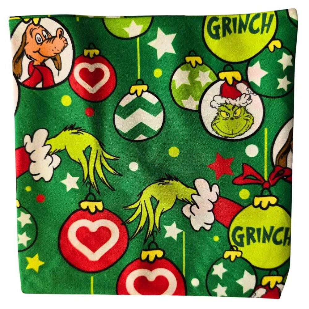 The Grinch Christmas Bandana 2 Pack Lot Holiday Pet Bandanas for Dogs & Cats NEW